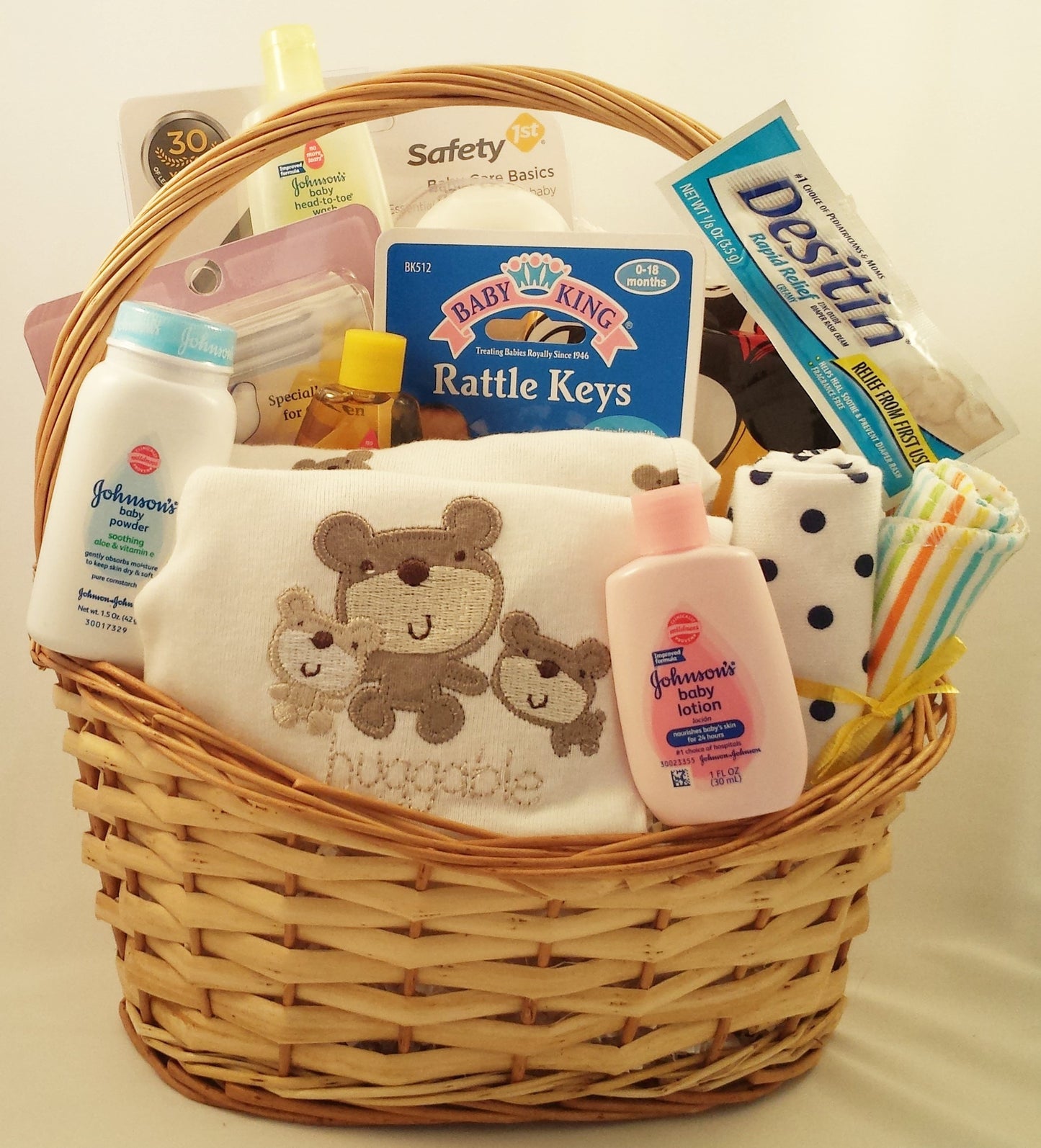 Neutral Essentials Baby Gift Basket – Bundle of Joy Baskets