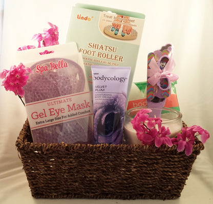 Relaxing Lavender Spa Relaxation Mom Gift Basket