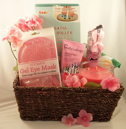 Sweet Strawberry Spa Relaxation Mom Gift Basket